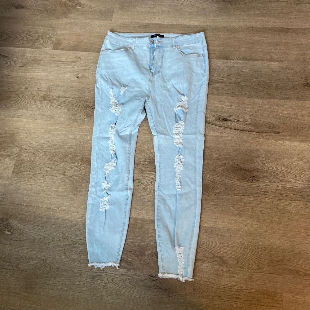 Distressed jeans
